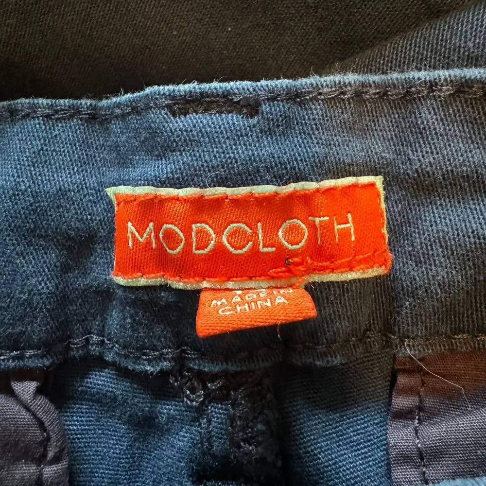 MODCLOTH woman's size 14 The Richmond straight leg midrise pockets ankle pants